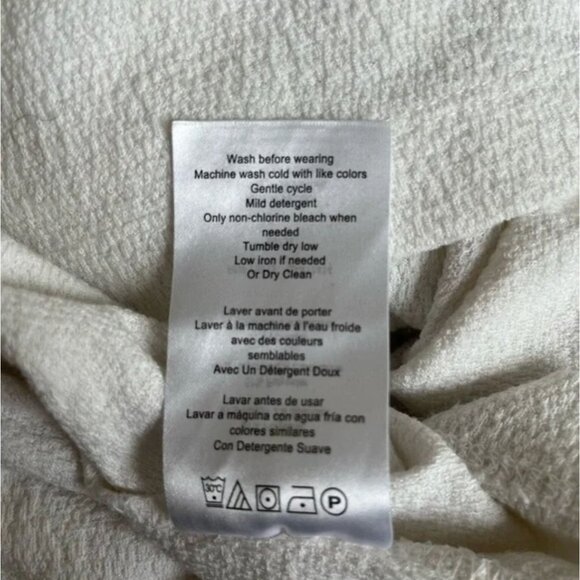 A Pea in The Pod Maternity Tie Top Women's Size Small White Cure Flattering Work - Picture 7 of 9